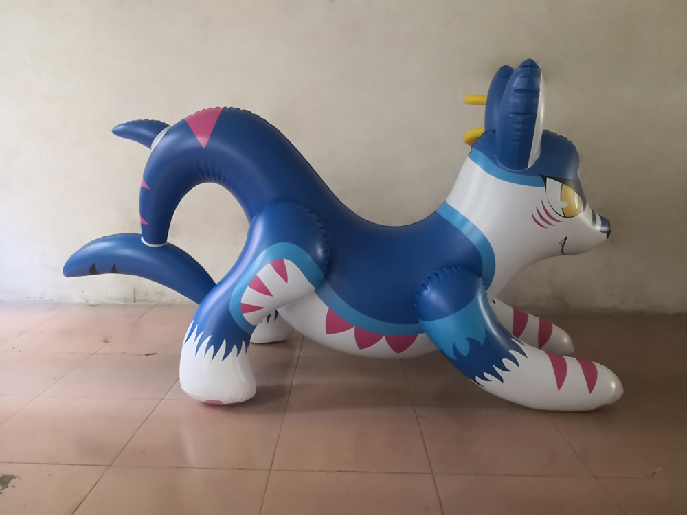 BeiLe Customized Inflatable Blue fox  animal  toy for cartoon addict