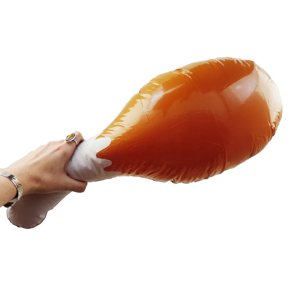 24 Inches Long Brown Inflatable Roast Turkey Chicken Drumstick Leg