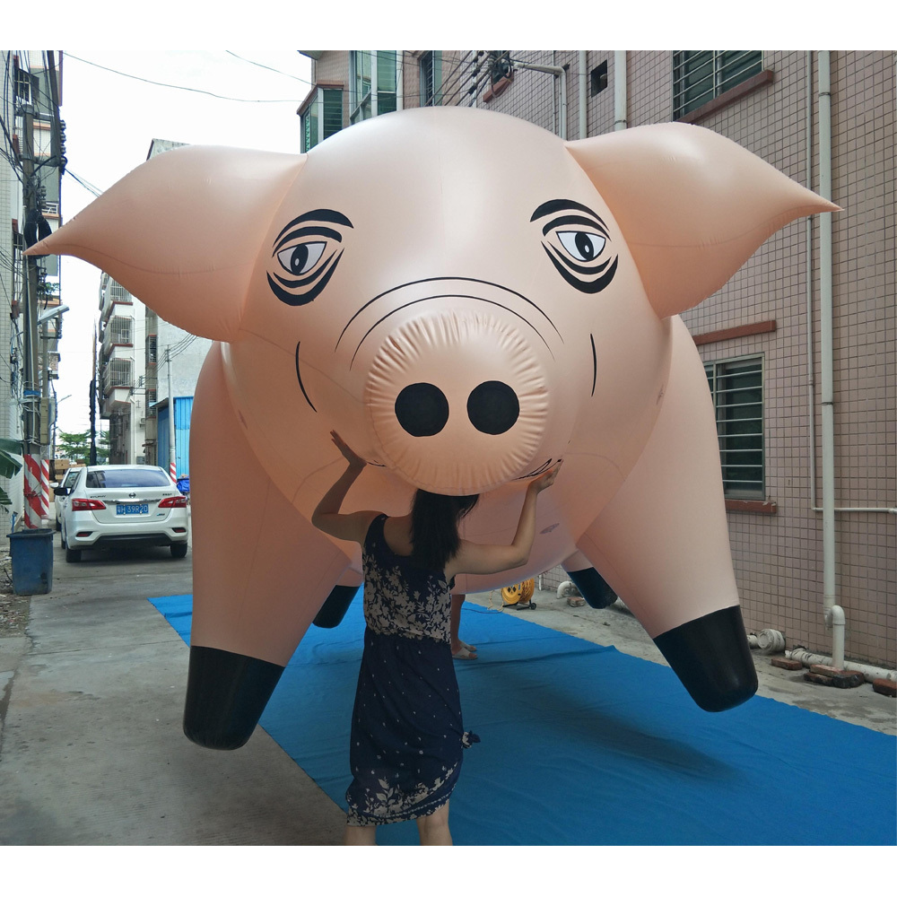 factory customize giant pig model inflatable helium advertising balloon for outdoor event decoration