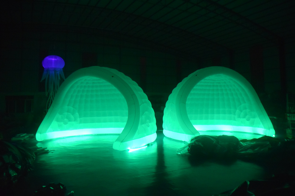 Best price inflatable tent inflatable igloo tent with LED light for rental