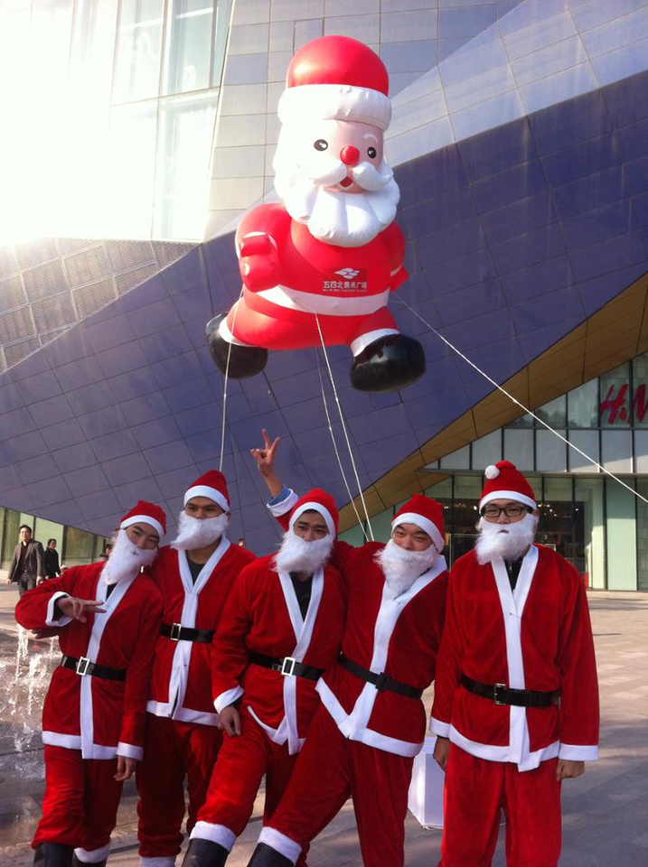 Santa Claus Inflatable Helium Advertising Balloon