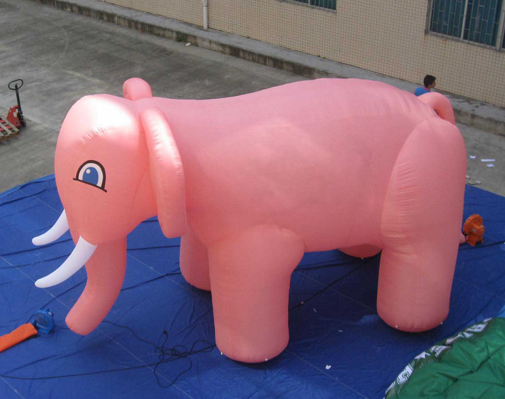 factory custom quality giant inflatable animal pink elephant model for advertising