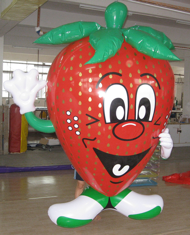 Custom PVC Inflatable Strawberry Model Larger Fruits and Vegetables for Product Promotion Balloon Type