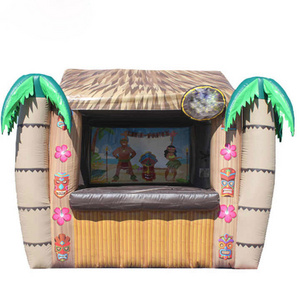 Customized outdoor inflatable tiki bar inflatable beach bar tent for sale