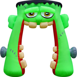 Factory popular products Halloween Inflatable Horror Mouth Arch comes with LED lights for Halloween decorations