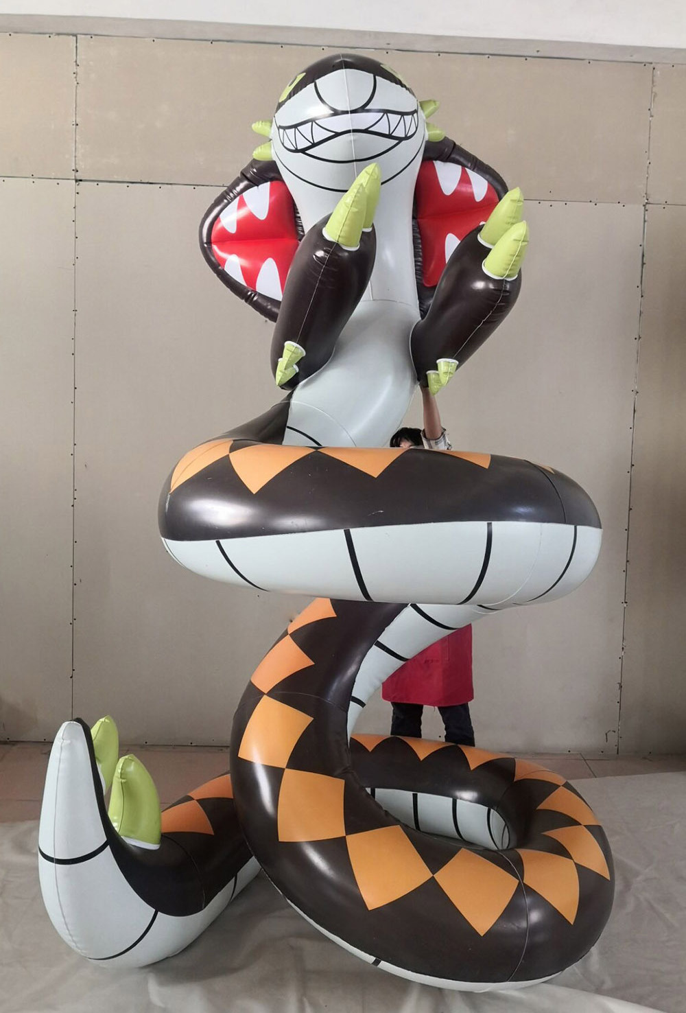 beile customized quality PVC giant inflatable snake model for sale