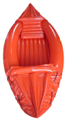 Cheap pvc inflatable single or double seat boat