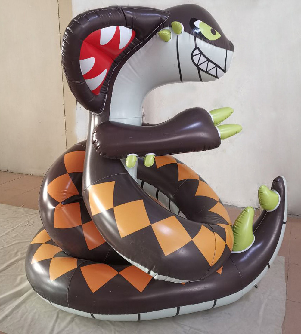 beile customized quality PVC giant inflatable snake model for sale