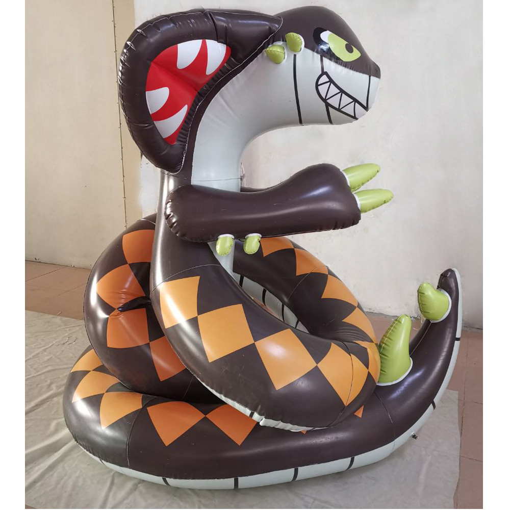 Customized quality PVC inflatable snake model for sales