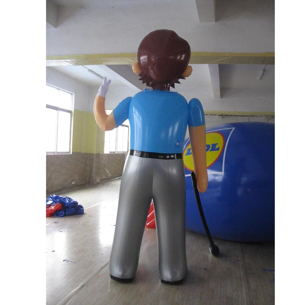 Hot sale quality PVC beile Advertising cartoon Inflatable Golf Player