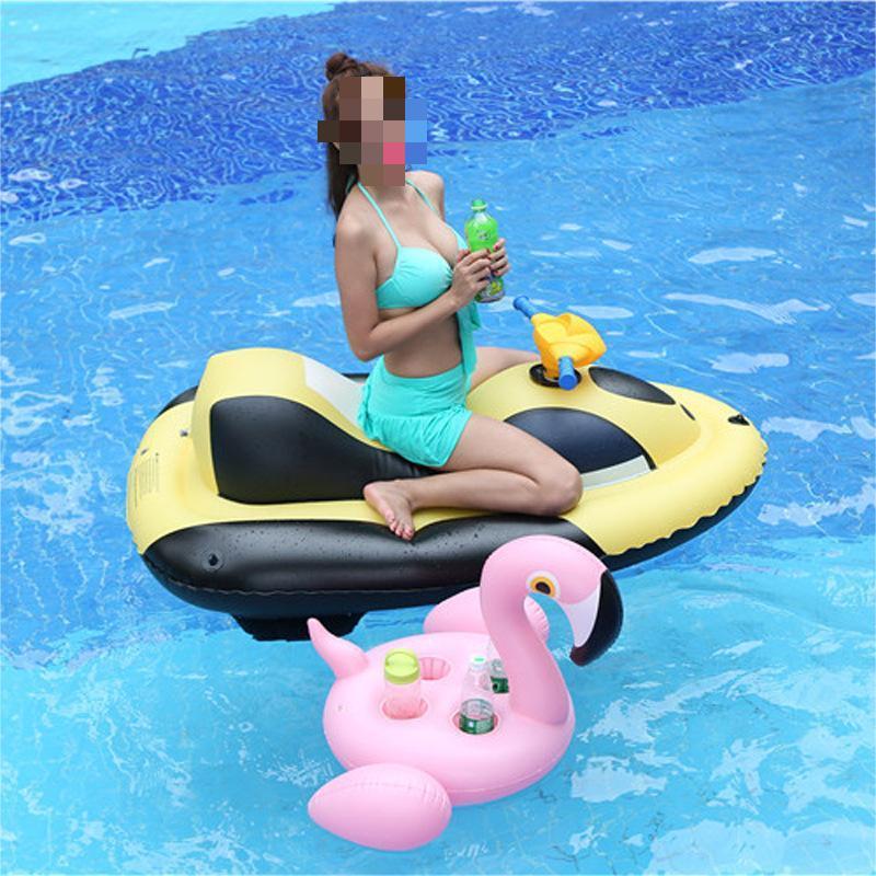 Beile New design Custom  Inflatable Motor Boat AquaMate Ride-On Water Toy