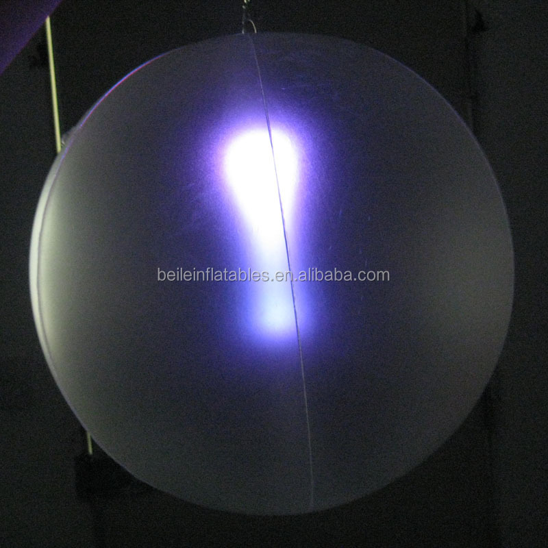 Hot sale PVC Inflatable Beach Ball LED luminous transparent ball