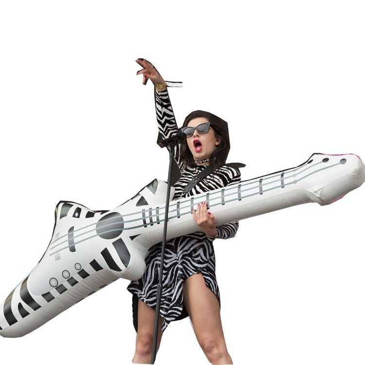 factory custom cheap inflatable PVC guitar for music party