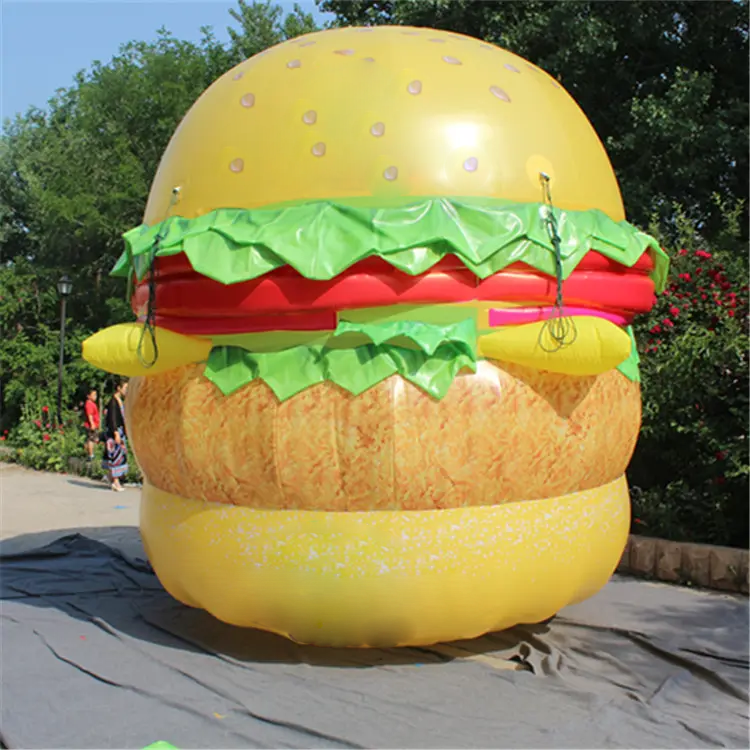 Hot Selling Outdoor Advertising Inflatables Giant Burger Model For Indoor Outdoor Promotion