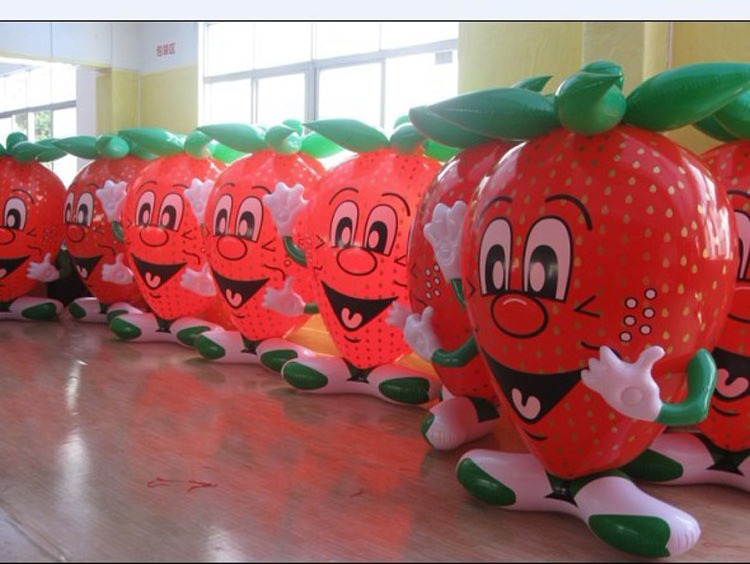 Custom PVC Inflatable Strawberry Model Larger Fruits and Vegetables for Product Promotion Balloon Type