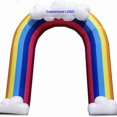 BeiLe Custom Lighted Inflatable Rainbow Arch For Event Inflatable Finish Line Arch