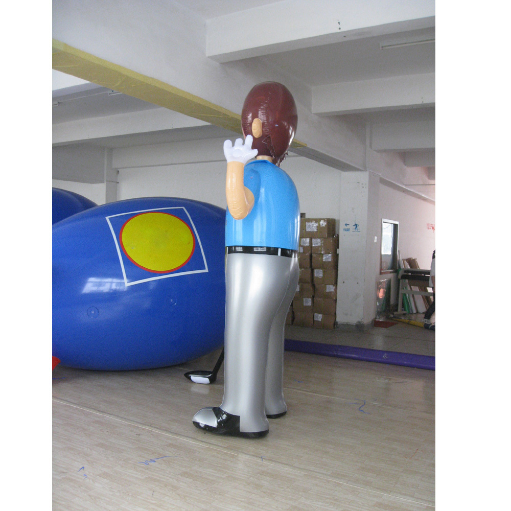 Hot sale quality PVC beile Advertising cartoon Inflatable Golf Player