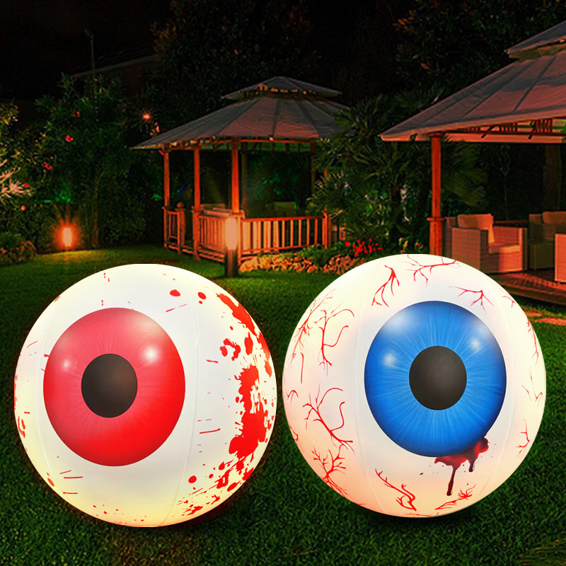 Halloween decoration giant PVC inflatable eyeballs with LED Halloween props