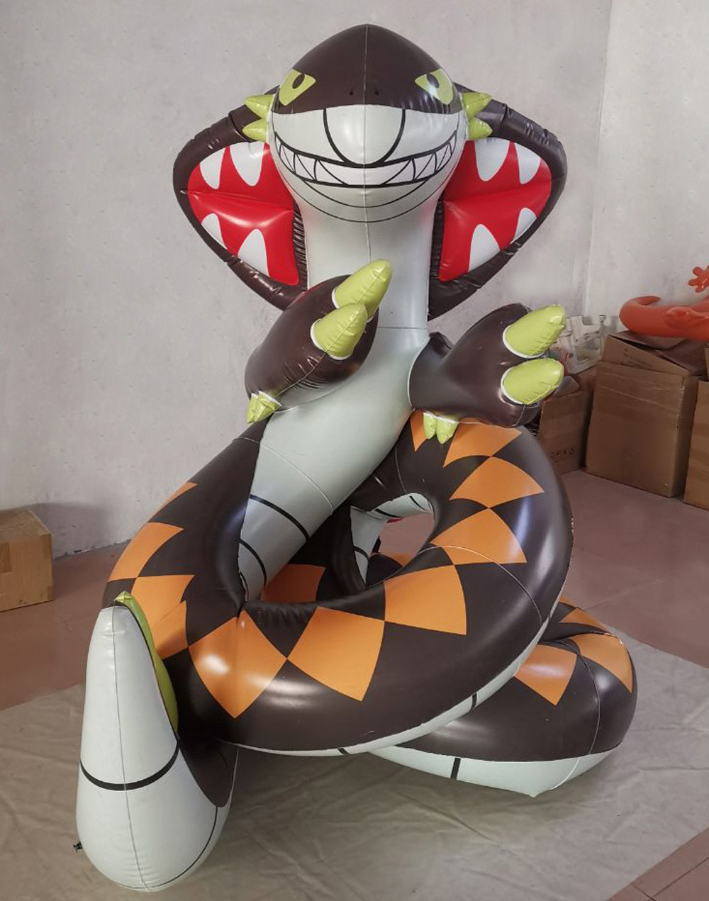 beile customized quality PVC giant inflatable snake model for sale