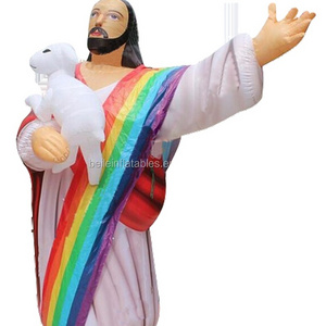 Outdoor holding lamb giant inflatable jesus