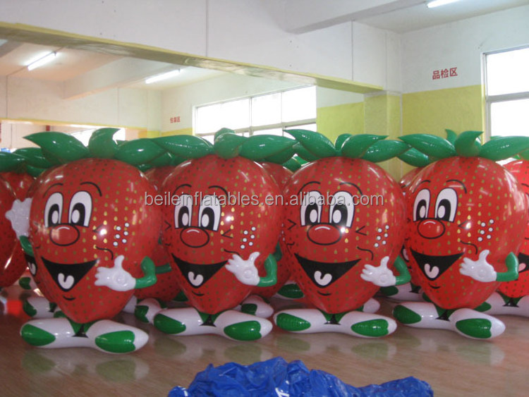 Custom PVC Inflatable Strawberry Model Larger Fruits and Vegetables for Product Promotion Balloon Type