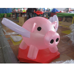 custom Balloon Type Giant Inflatable Helium Balloon advertising pink inflatable flying Pig for advertising