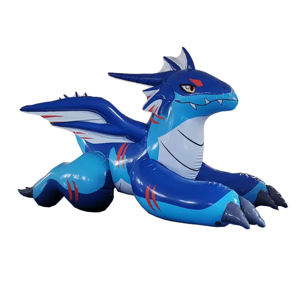 Beile Hot Selling PVC Inflatable Dragon Model Toy To Rider On Play