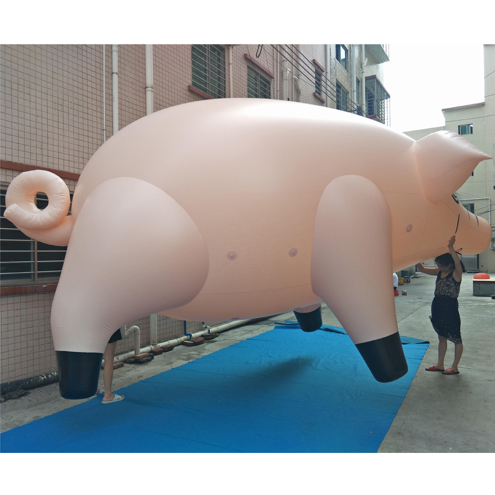 factory customize giant pig model inflatable helium advertising balloon for outdoor event decoration