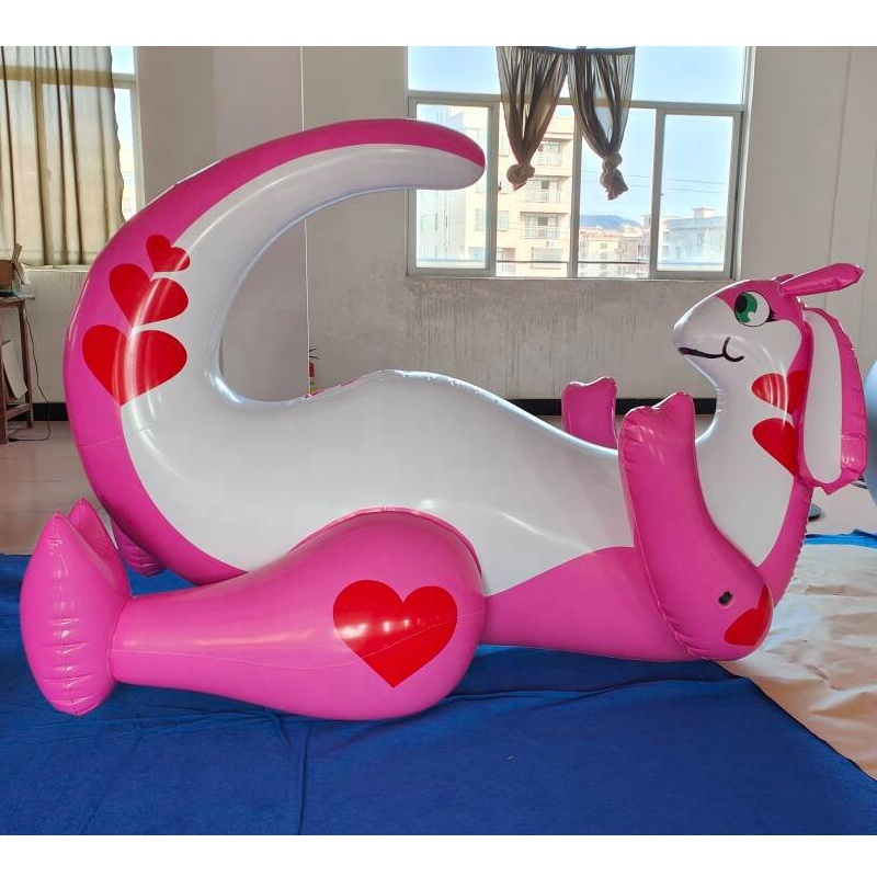 Beile Customize Inflatable Animal Toy Laying Red Dragon Pet Squeak Toys