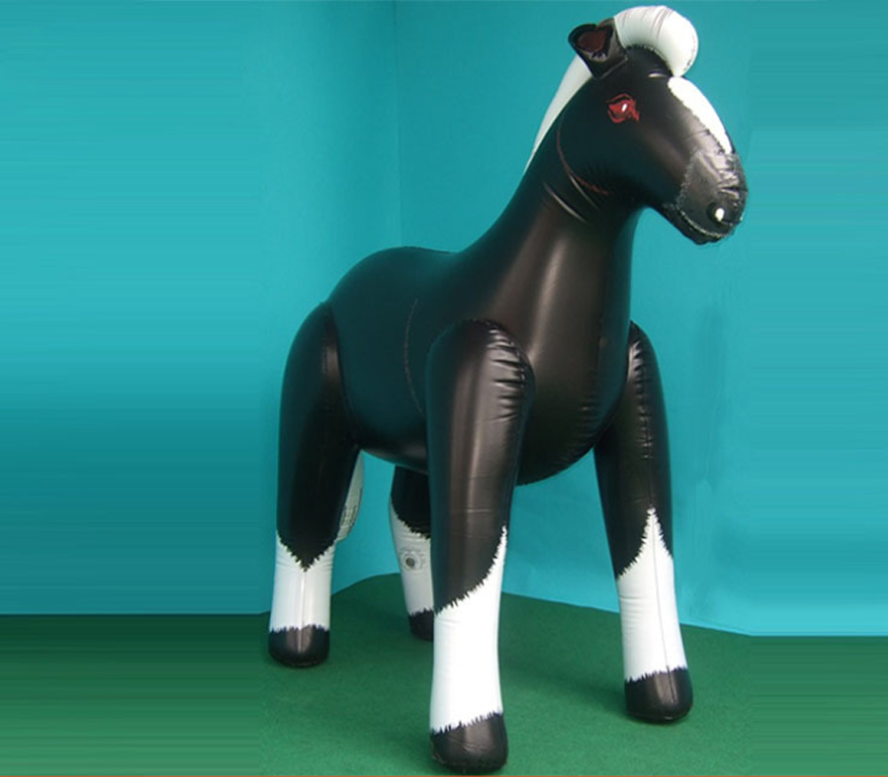 Factory Price Giant PVC Black Inflatable Horse Farm Animal Model