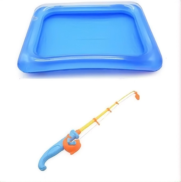 Beile Funny Fishing Toy With Inflatable Fish Ponds For Kids Play