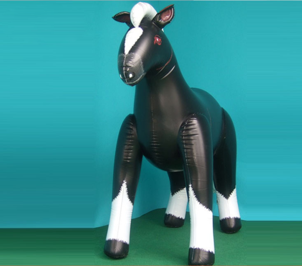 Factory Price Giant PVC Black Inflatable Horse Farm Animal Model