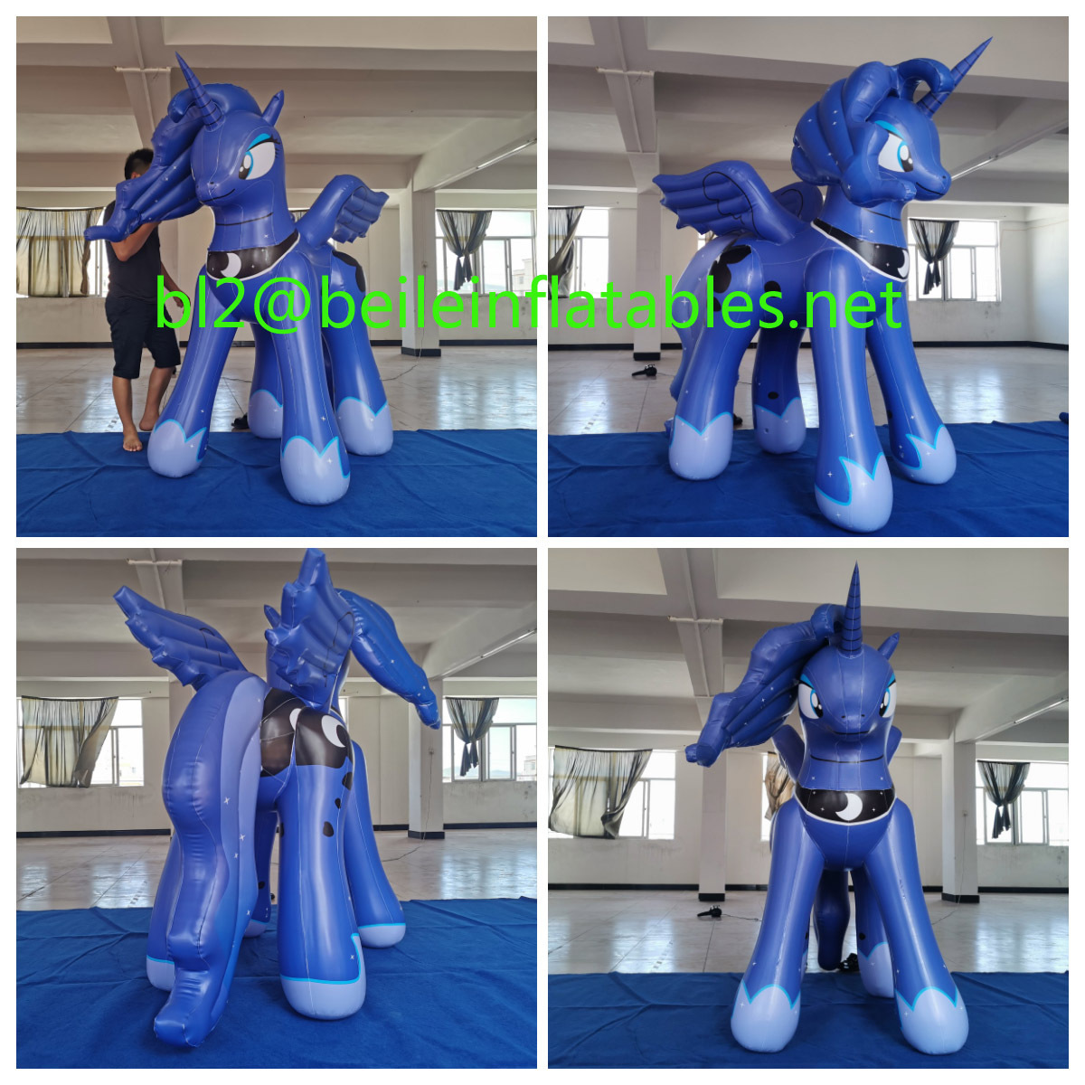 PVC Cute Inflatable moon princess pony  for Play