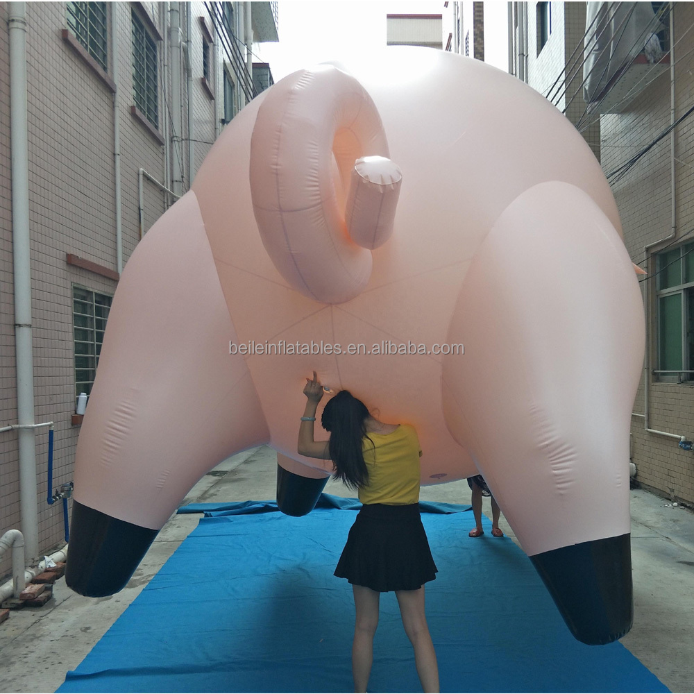 factory customize giant pig model inflatable helium advertising balloon for outdoor event decoration