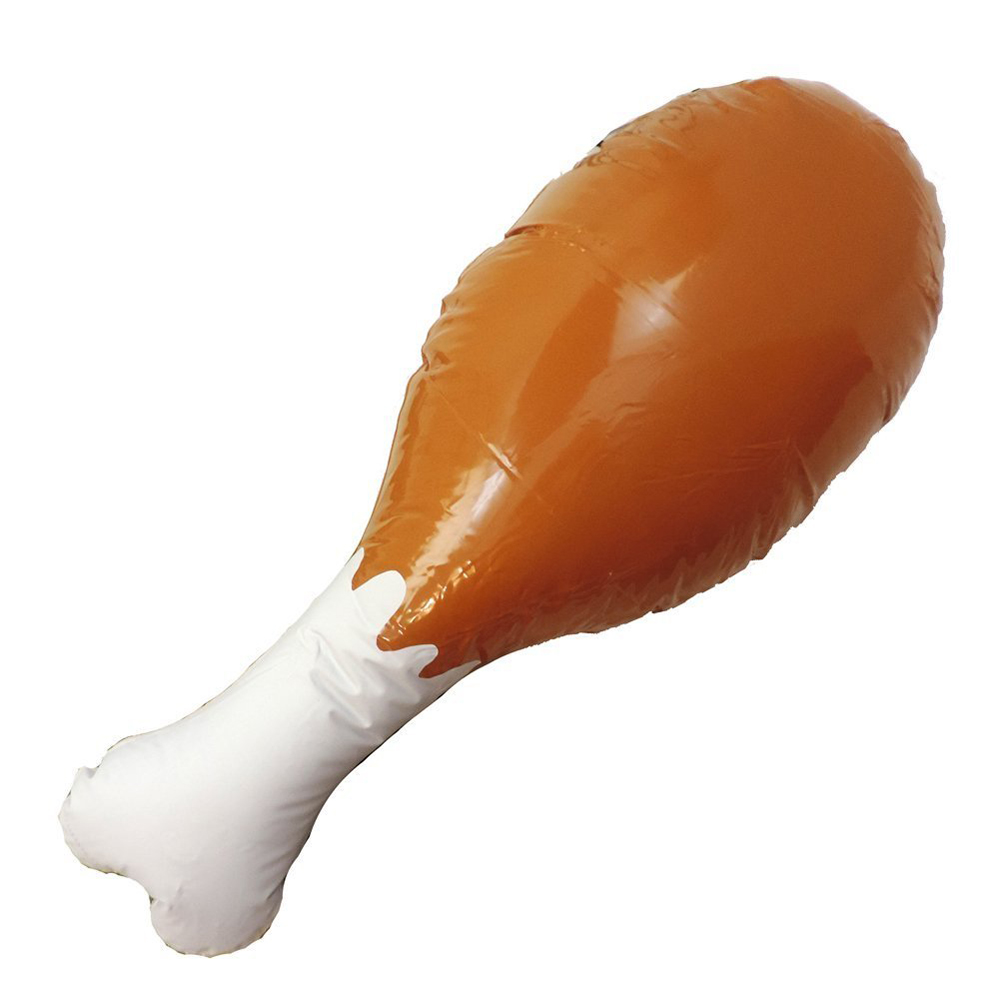 24 Inches Long Brown Inflatable Roast Turkey Chicken Drumstick Leg