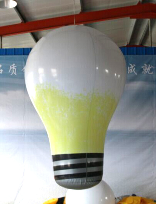 Beile factory customized Lighting Giant Inflatable Bulb Balloon for Decoration