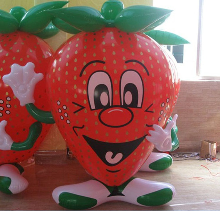 Custom PVC Inflatable Strawberry Model Larger Fruits and Vegetables for Product Promotion Balloon Type