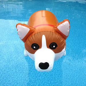 Wholesale inflatable corgi water pontoon pool mat for swimming pool lake floats