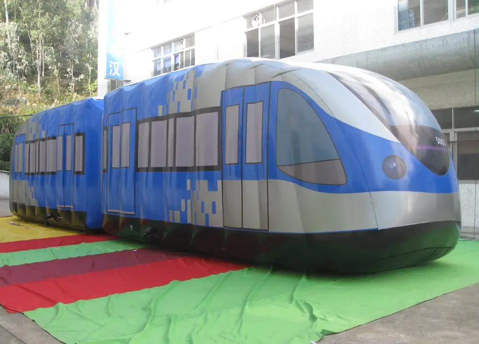 Factory Customize giant PVC inflatable train model for advertising