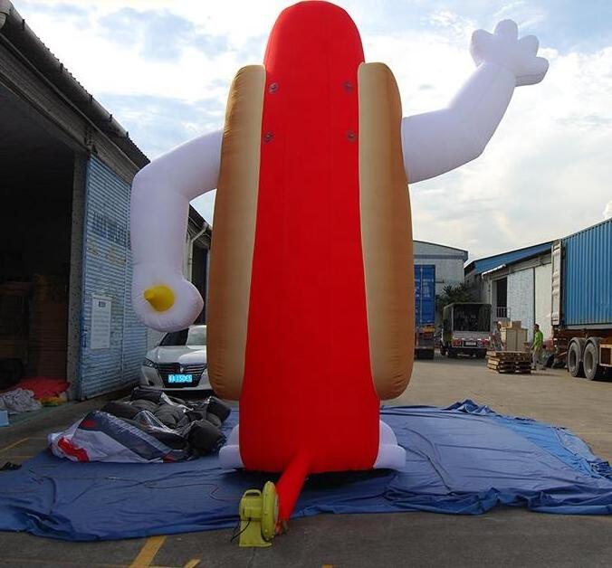 Customized big inflatable hot dog for promotion