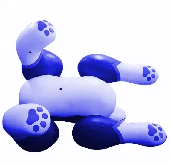 Customized Inflatable blue Husky Giant Inflatable Soft PVC Grey Wolf Inflatable Dog Model