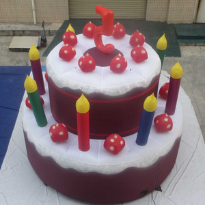 factory customized giant inflatable birthday cake model for advertising party