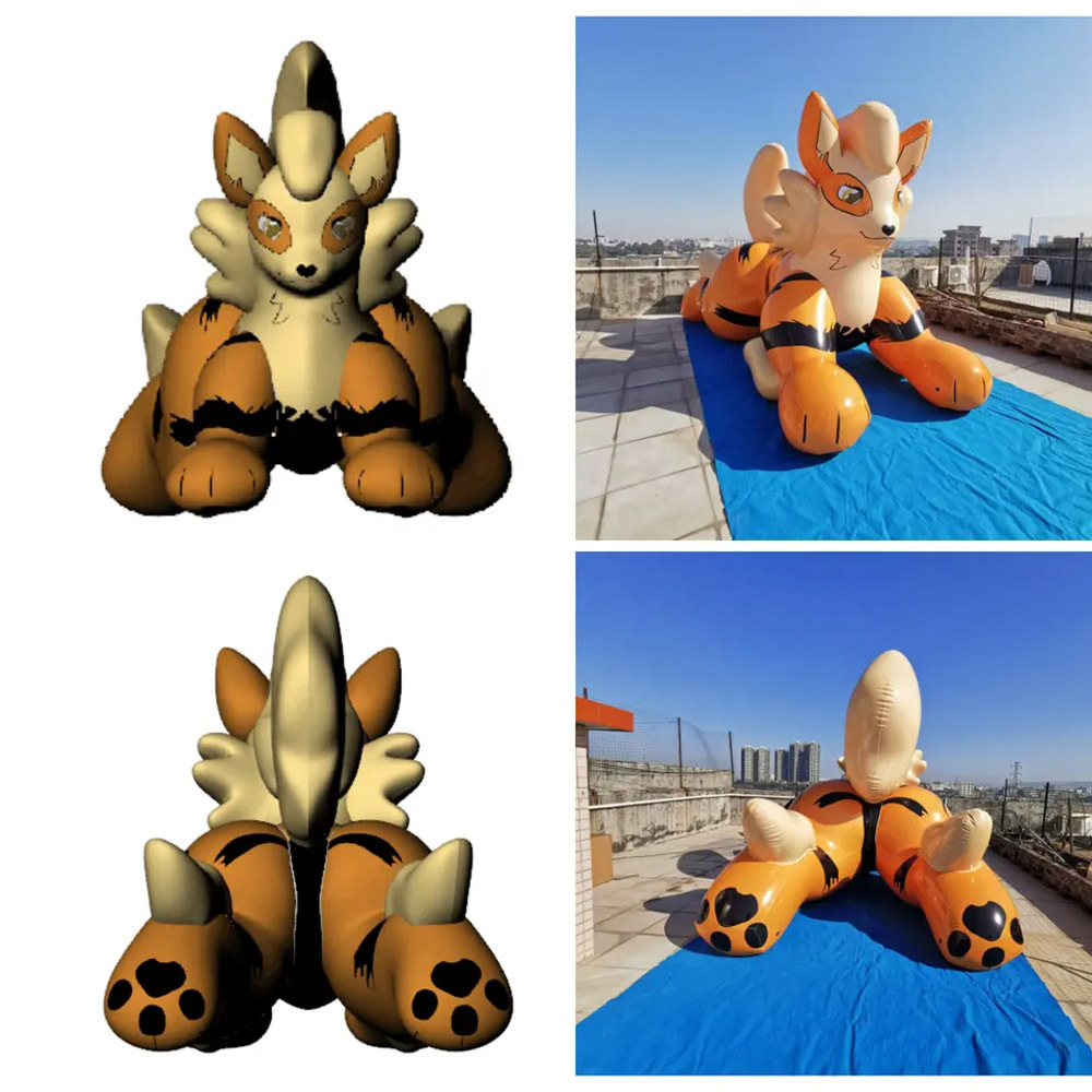 HOT sale quality PVC beile inflatable fire dog for advertising model