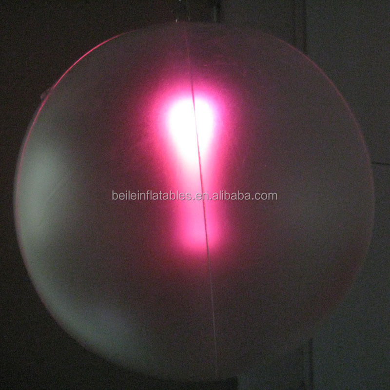 Hot sale PVC Inflatable Beach Ball LED luminous transparent ball