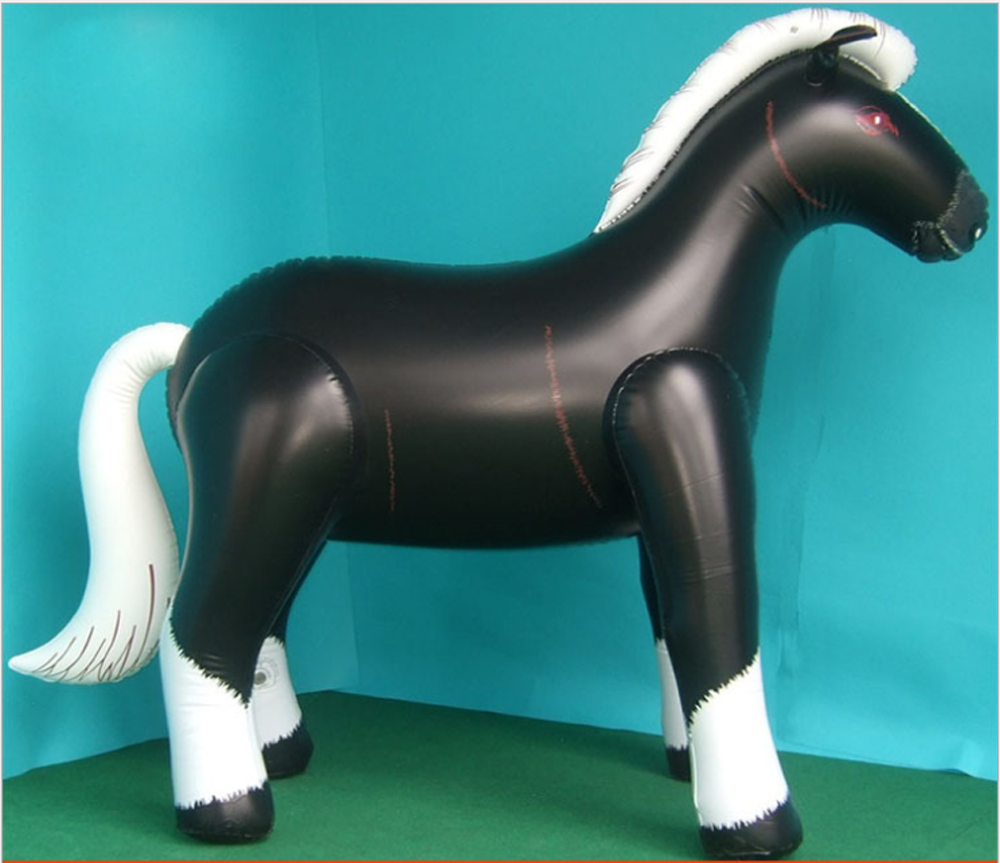 Factory Price Giant PVC Black Inflatable Horse Farm Animal Model