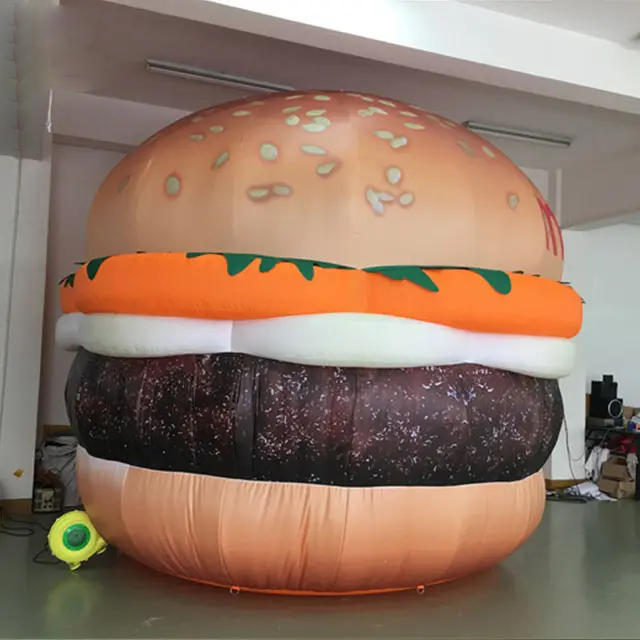 Hot Selling Outdoor Advertising Inflatables Giant Burger Model For Indoor Outdoor Promotion