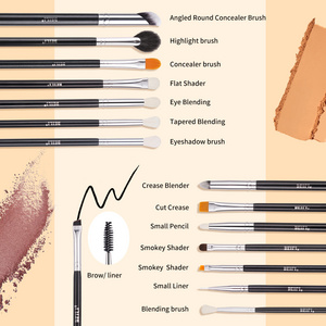 BEILI low moq makeup brushes eye blending Eyeshadow brush Cut Crease Small Pencil Smokey Shader  makeup brush high quality