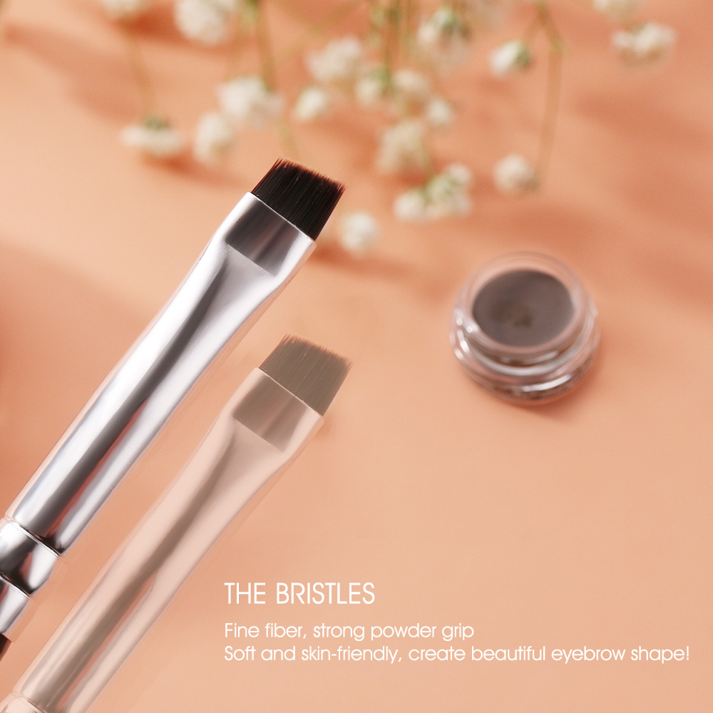 BEILI professional single double end angle eyebrow eyelash makeup brush high quality eyebrow pencil eyeliner brush