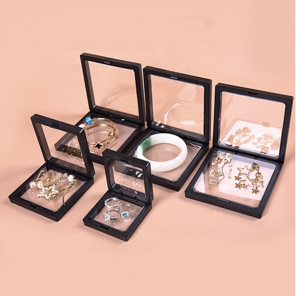 Manufacture PE Film Transparent Earrings Ring Box Dustproof Anti-Scratch Anti-Oxidation Bracelet Storage Box Jewelry Packaging