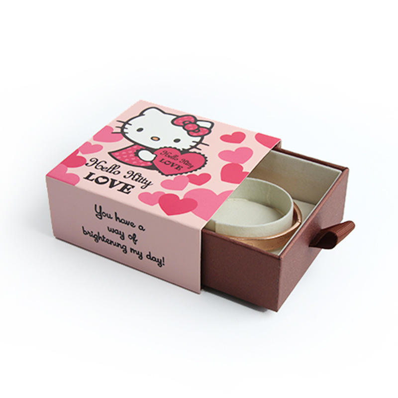 Wholesale Custom Logo New Empty Drawer Box hello kitty jewelry box